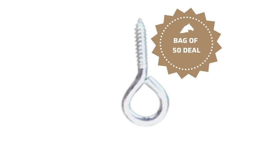 Galvanized Screw Eyes, Bag of 100