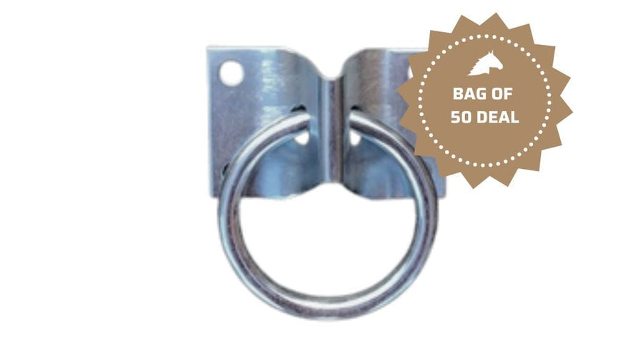 Zinc Plated Cross Tie Ring & Plate, Bag of 50