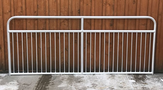 Aluminum Mini Vertical Bar Panels & Gates for Livestock, 6' to 10'