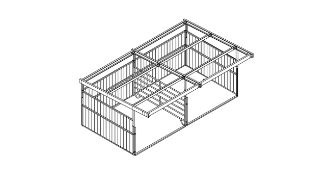 Shelter Kit #6: Two 12' x 12' Stalls, Side by Side