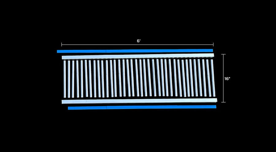 6' Aluminum Lower Ventilation Horse Stall Grill, Half