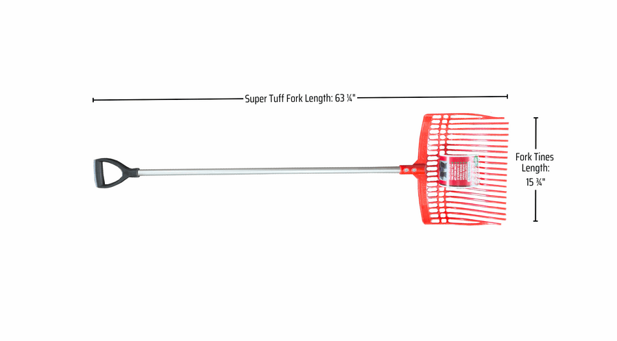 Super Tuff Manure Fork with D-Handle for Stalls
