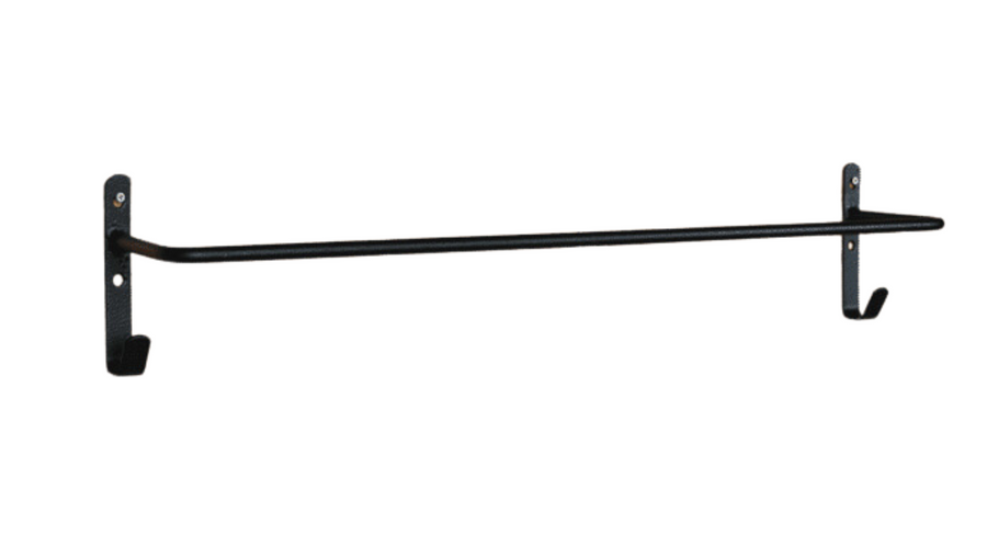 Solid Blanket Bar with Bridle Hooks for Tack Room