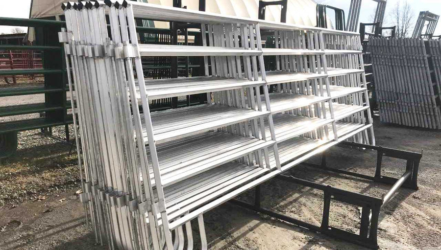 100' x 200' Cashmans Aluminum Horse Riding Arena, 48 Panels with 2 Walk-Thrus