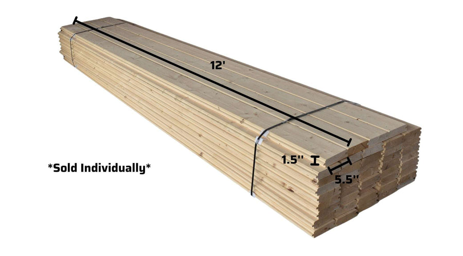 2" x 6" x 12' Tongue and Groove Ponderosa Pine Stall Boards