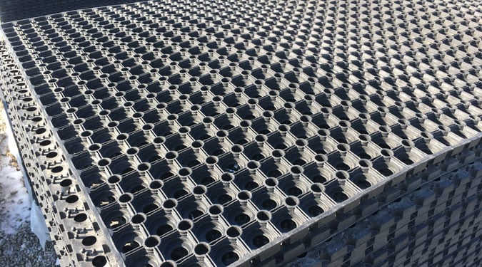 Wash Bay Rubber Mats with Drainage Holes, 3' x 5' x 7/8"
