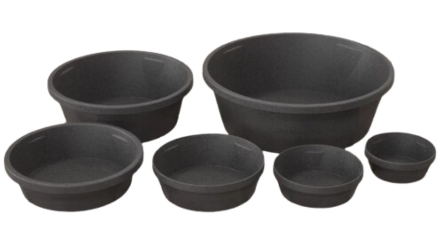 Recycled Rubber Feed Pans, 0.5 to 15 Gallon