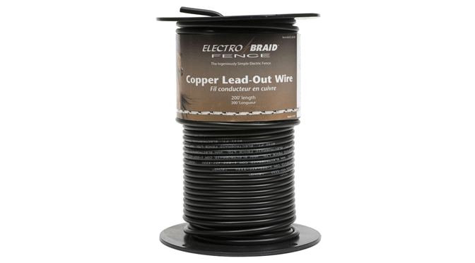 Copper Lead Out Wire for Electric Fence, 200' Roll
