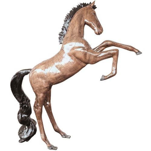 Rearing Horse Statue, 66" Tall