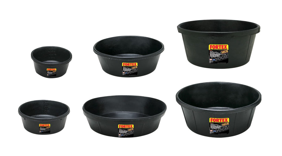 Rubber Feed Pans for Farm Use, Multiple Sizes