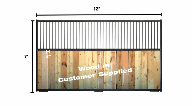Shelter Kit #11: Four 12' x 12' Stalls with Breezeway