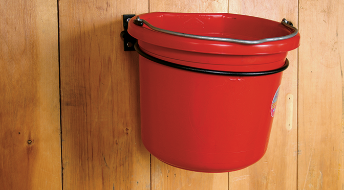 Fold Down Bucket Holder, Wall Mount