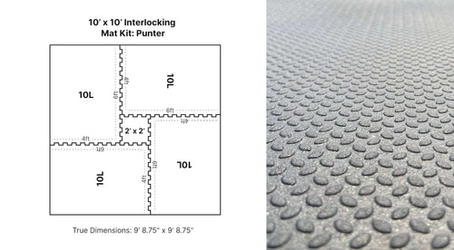 10' x 10' Punter Interlocking Rubber Stall Mat Kit