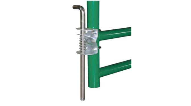 Spring-Loaded Gate Anchor for Livestock Gates