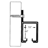 Galvanized Square Sliding Door Track, 8' to 12' — information graphic