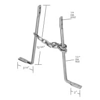 Center Chain Snugger for Wood-Frame Doors — information graphic