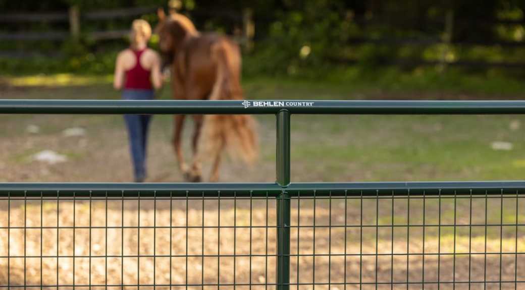 2" Wire Filled Horse Gate, Green Steel, 4' to 16' — alternate view 7