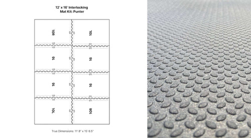 12' x 16' Punter Interlocking Rubber Stall Mat Kit