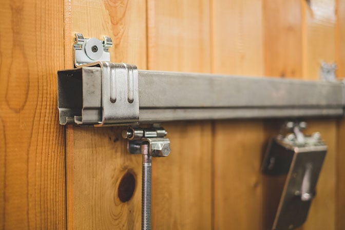 Galvanized Square Sliding Door Track, 8' to 12' — alternate view 2