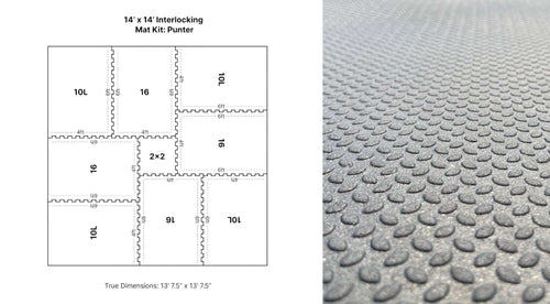 14' x 14' Punter Interlocking Rubber Stall Mat Kit