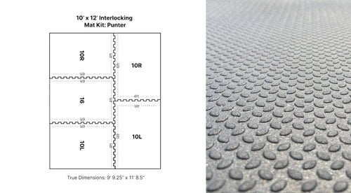 10' x 12' Punter Interlocking Rubber Stall Mat Kit