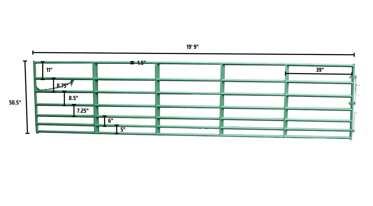 7 Bar Cashmans Regular Horse Gate, 4' to 20' — alternate view 6