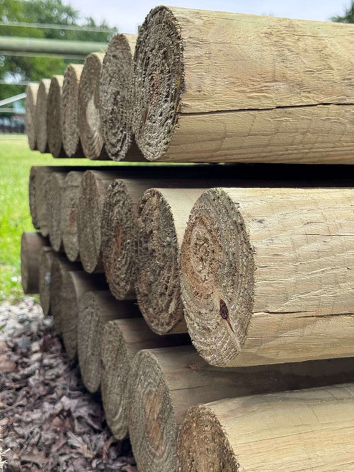 6" x 12' Pressure Treated Southern Yellow Pine Cylinder Fence Post