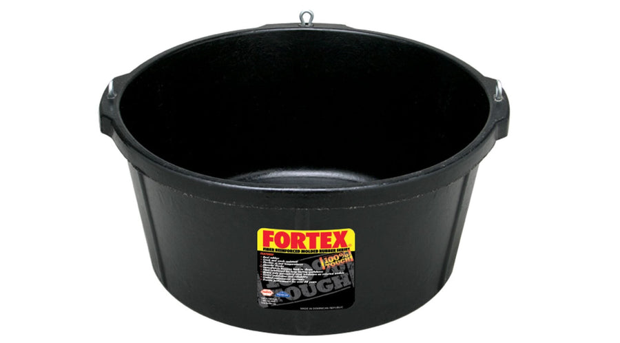 6.5 Gallon Rubber Corner Feeder with Screw Eyes