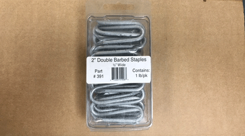 2" Double Barbed Fence Staples for Wood Posts