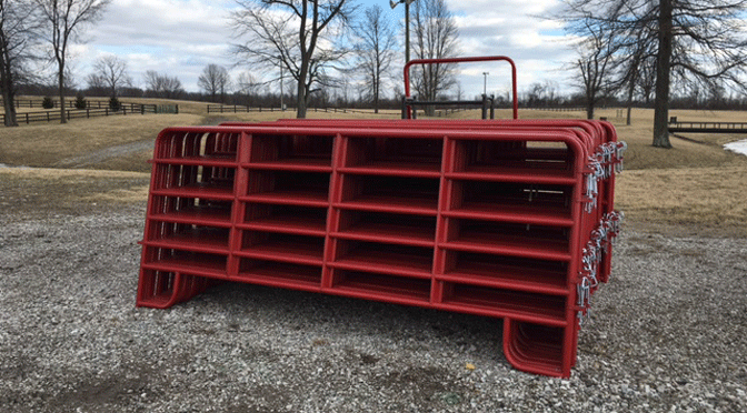50' Red Economy Horse Round Pen, 13 Panels & Walk-Thru — alternate view 2