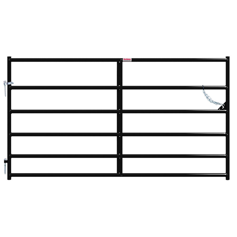 Black Utility Farm Gate, Powder Coated, 4' to 16'