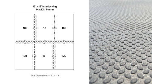 12' x 12' Punter Interlocking Rubber Stall Mat Kit