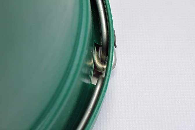 Reinforced Heavy Duty Bucket with Metal Ring — top view
