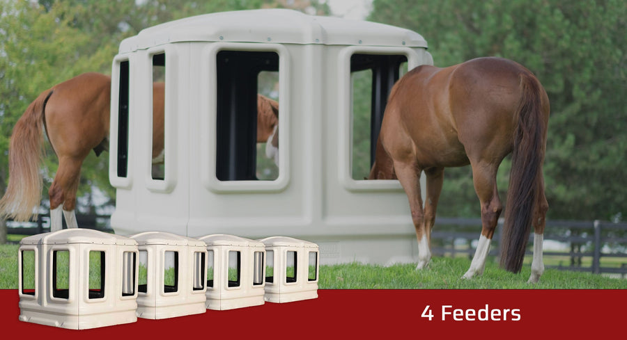 Cashmans All Weather Horse Hay Feeder, Bundle of 4