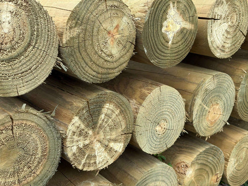 6" x 12' Pressure Treated Southern Yellow Pine Cylinder Fence Post