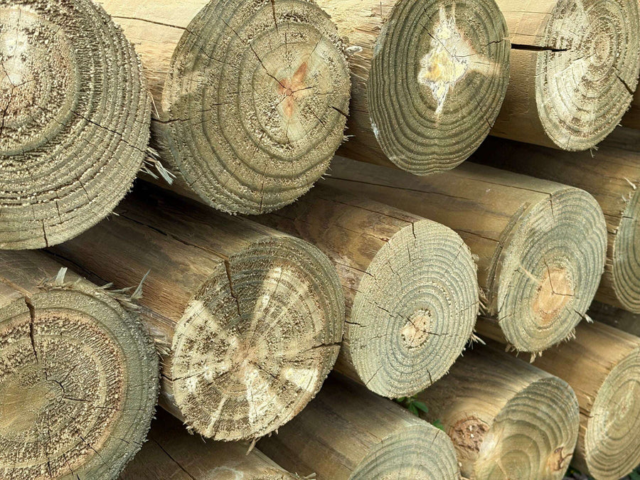 6" x 12' Pressure Treated Southern Yellow Pine Cylinder Fence Post