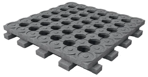Mud grid panel close-up