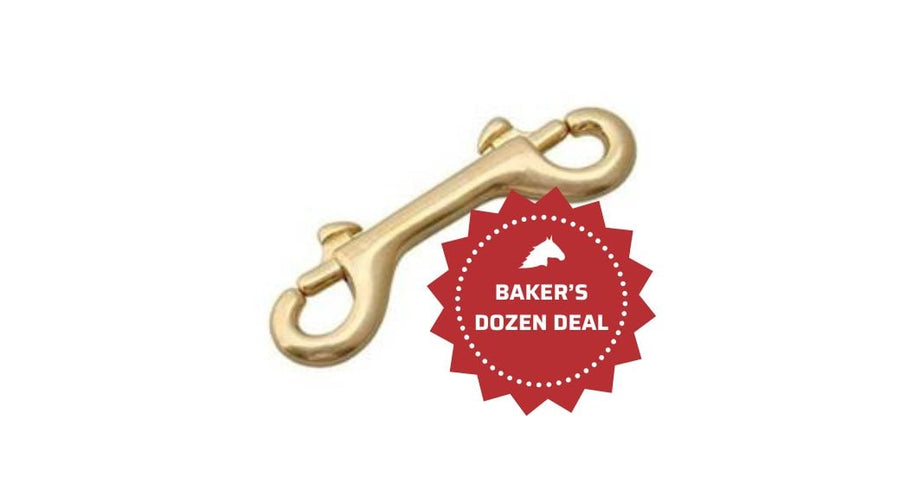 Solid Brass Double-Ended Snaps, 4" for Buckets