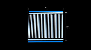 4' Aluminum Lower Ventilation Horse Stall Grill, Full
