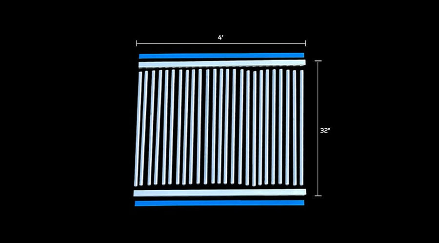 4' Aluminum Lower Ventilation Horse Stall Grill, Full