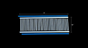 6' Aluminum Lower Ventilation Horse Stall Grill, Half