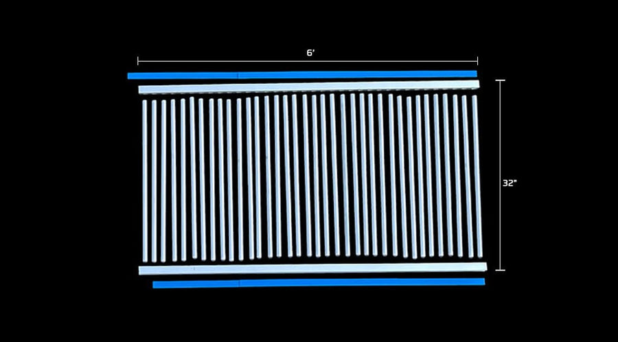 6' Aluminum Lower Ventilation Horse Stall Grill, Full