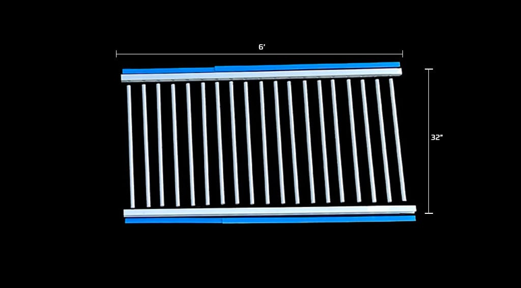 6' Aluminum Super Duty Horse Stall Grill Partition Divider — front view