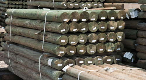 6" x 7 1/2' Pressure Treated Southern Yellow Pine Cylinder Fence Post