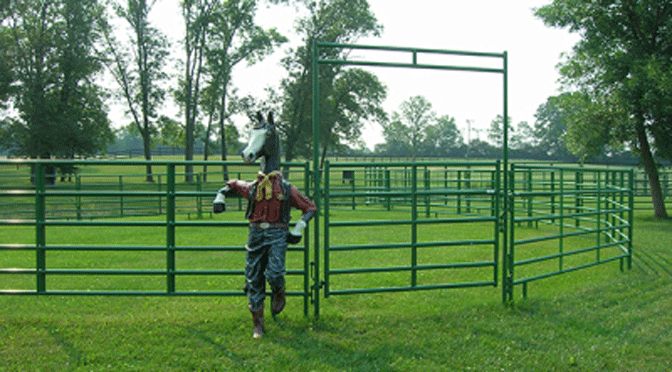 70' Cashmans Standard Horse Round Pen, 18 Panels & Walk-Thru