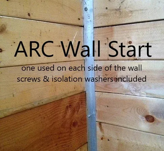 ARC Wall Start bracket installed on wall