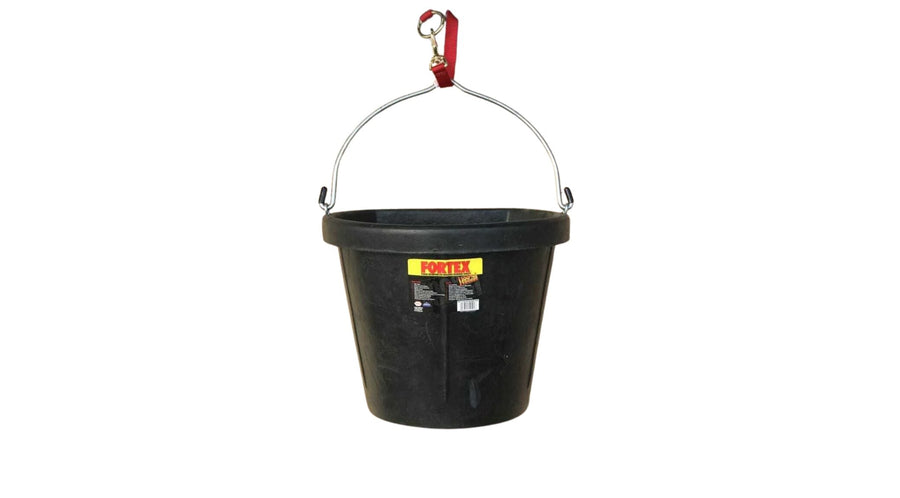 5 Gallon Flat Back Rubber Bucket, Durable