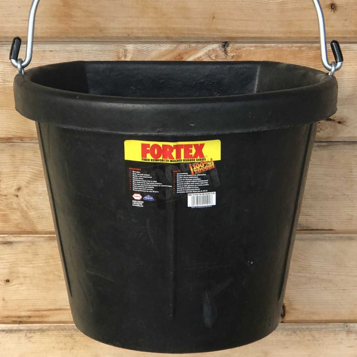 5 Gallon Flat Back Rubber Bucket, Durable — alternate view 4