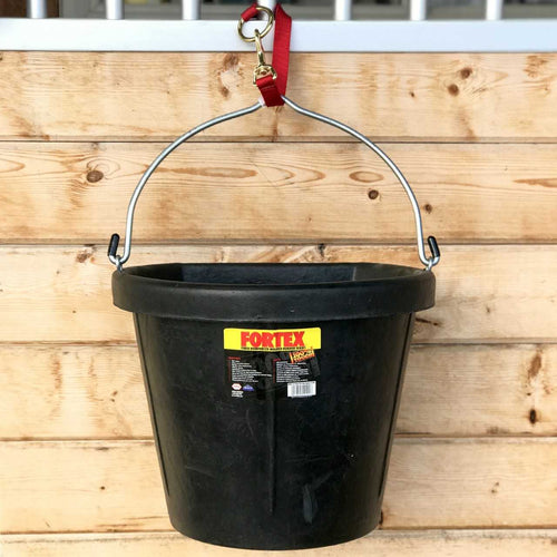 5 Gallon Flat Back Rubber Bucket, Durable