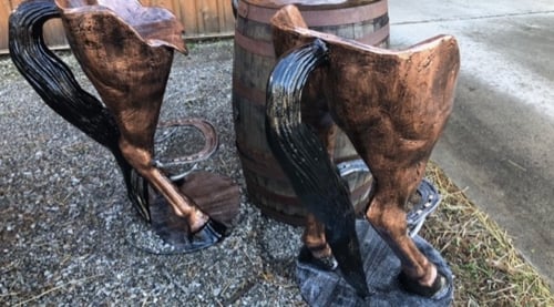 Horse Tail Bar Stool, Novelty Counter Seat — alternate view 2